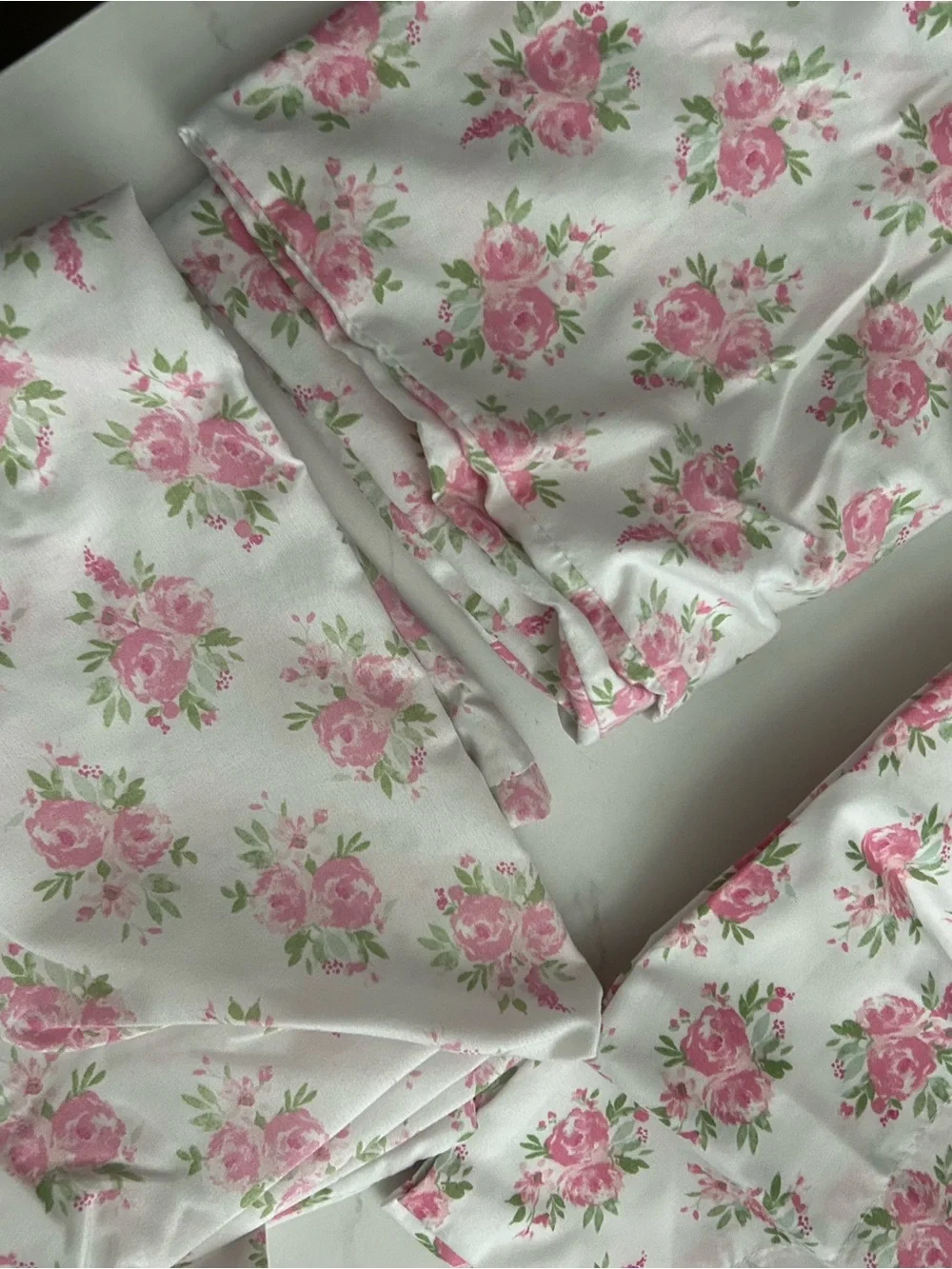 Floral Pink Rose Bedding Set - Classic Floral Print